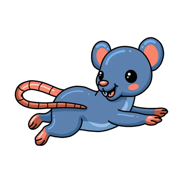Векторная Иллюстрация Милых Маленьких Мышиных Прыжков — стоковый вектор