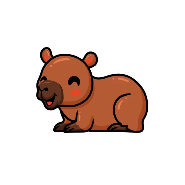 Mão desenhada ilustração animal de desenho animado infantil fofo capivara