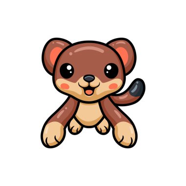 Şirin, küçük sansar çizgi filminin vektör çizimi