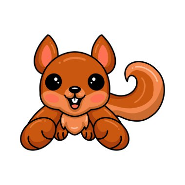 Küçük şirin sincap çizgi filminin vektör çizimi