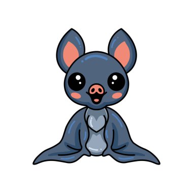 Küçük şirin yarasa çizgi filminin vektör çizimi