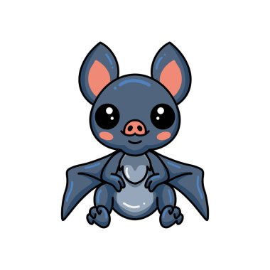 Küçük şirin yarasa çizgi filminin vektör çizimi