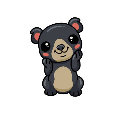 Küçük şirin ayı çizgi filminin vektör çizimi