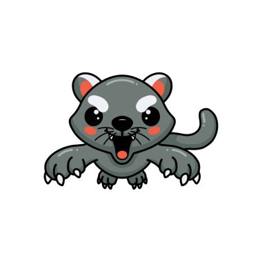 Küçük sevimli ayı çizgi filminin vektör çizimi