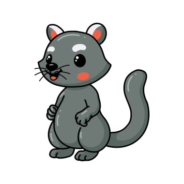 Ayakta duran şirin ayı çizgi filminin vektör çizimi