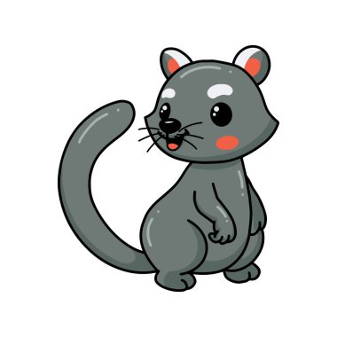 Ayakta duran şirin ayı çizgi filminin vektör çizimi