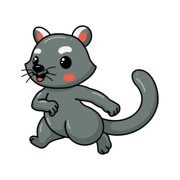 Vector Ilustración Lindo Poco Bearcat Dibujos Animados Posando — Vector de stock