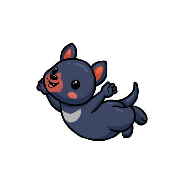 Tazmanya canavarı uçan şirin çizgi filminin vektör çizimi