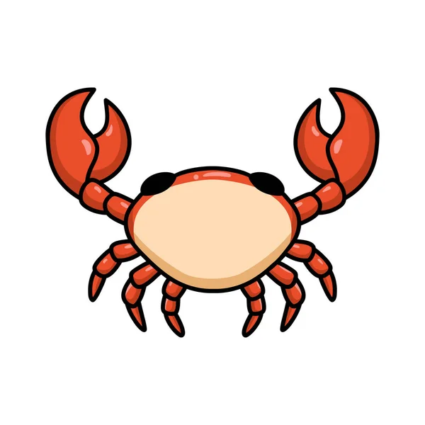 Vector Illustratie Van Leuke Kleine Oranje Krab Cartoon — Stockvector