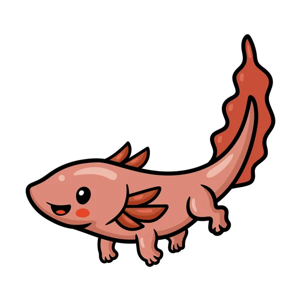 Illustration Vectorielle Dessin Animé Axolotl Mignon — Image vectorielle