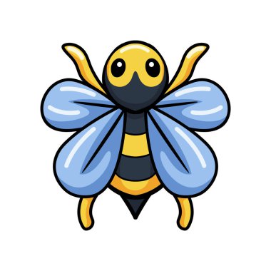 Küçük şirin bir arı çizgi filminin vektör çizimi