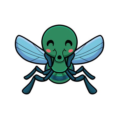 Şirin küçük ev sineği çizgi filminin vektör çizimi