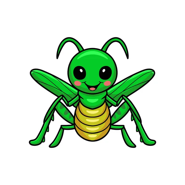 Vector Illustration Cute Little Mosquito Cartoon Posing — Stock Vector