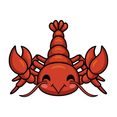 Tatlı ıstakoz çizgi film karakterinin vektör çizimi