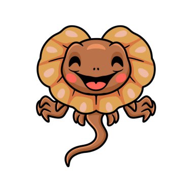 Şirin, fırfırlı kertenkele çizgi filminin vektör çizimi