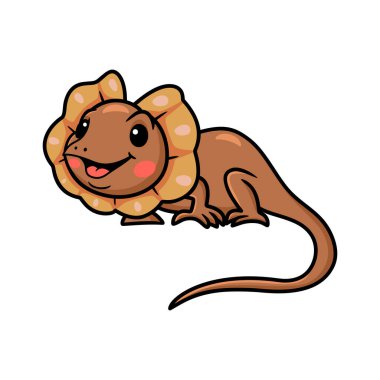 Şirin, fırfırlı kertenkele çizgi filminin vektör çizimi