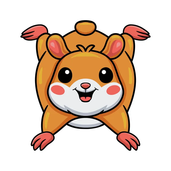 Illustration Vectorielle Personnage Dessin Animé Mignon Petit Hamster — Image vectorielle