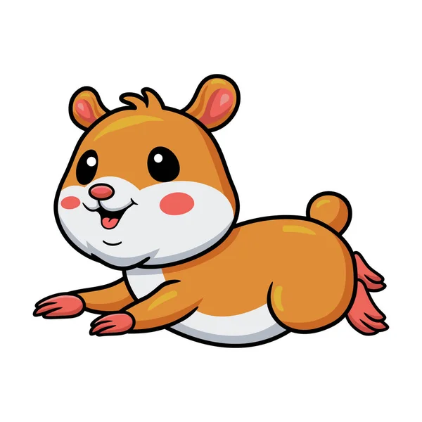 Vector Illustration Cute Little Hamster Cartoon Character — Stock Vector