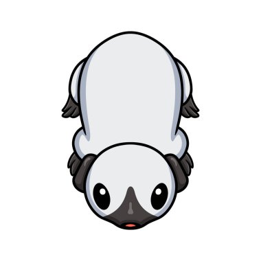 Şirin küçük Siyam Gine çizgi filminin vektör çizimi