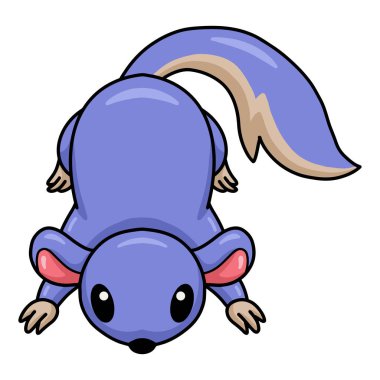 Şirin, küçük çinçilya çizgi film karakterinin vektör çizimi