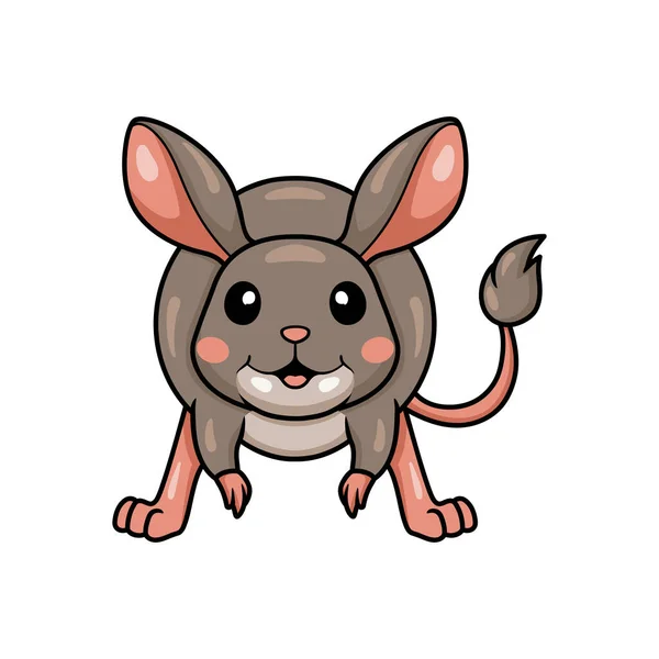 Vector Illustratie Van Schattig Klein Jerboa Cartoon Karakter — Stockvector