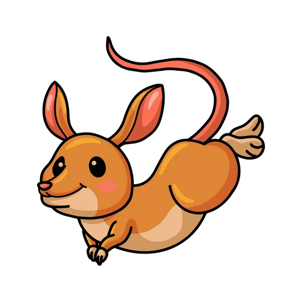 Vector Illustratie Van Schattig Klein Bandicoot Cartoon Karakter — Stockvector