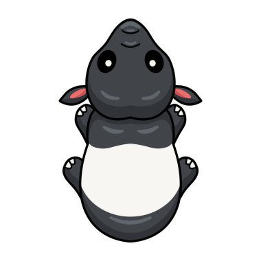 Tatlı tapir çizgi film karakterinin vektör çizimi