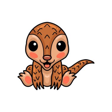 Şirin küçük pangolin çizgi filminin vektör çizimi