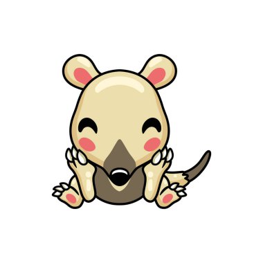 Küçük şirin bir tamandua çizgi filminin vektör çizimi