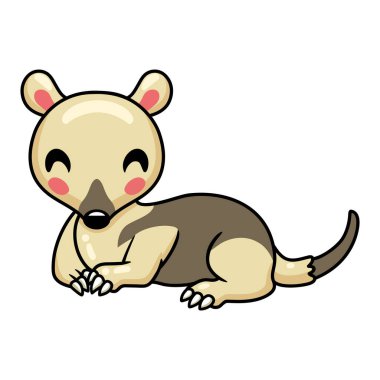 Küçük şirin tamandua çizgi filminin vektör çizimi