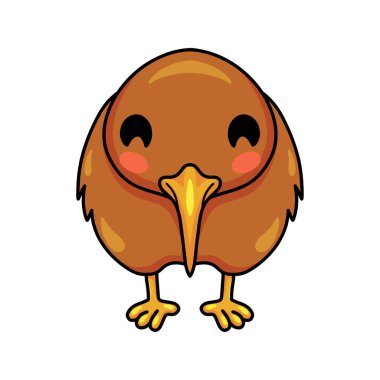 Şirin küçük kivi kuş çizgi filminin vektör çizimi