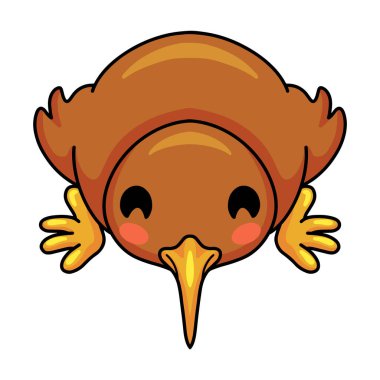 Şirin küçük kivi kuş çizgi filminin vektör çizimi