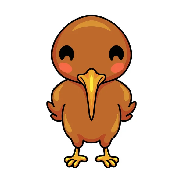 Vector Illustration Cute Little Kiwi Bird Cartoon — ストックベクタ