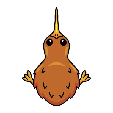 Şirin küçük kivi kuş çizgi filminin vektör çizimi