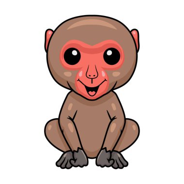 Şirin, küçük bir Japon çizgi filminin vektör çizimi.