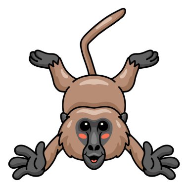 Küçük şirin maymun çizgi filminin vektör çizimi