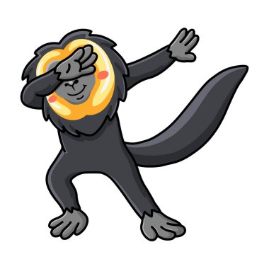 Şirin küçük saki maymun çizgi filminin vektör çizimi