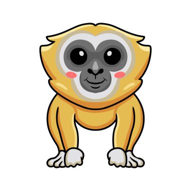 Şirin küçük bir şablon çizgi filminin vektör çizimi