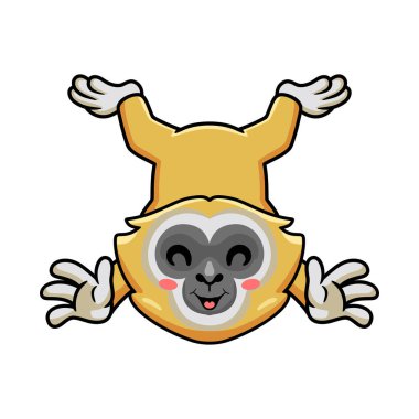 Şirin, küçük bir karikatür atlamasının vektör illüstrasyonu