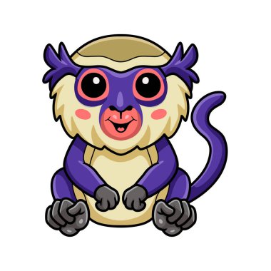 Şirin maymun çizgi filminin vektör çizimi