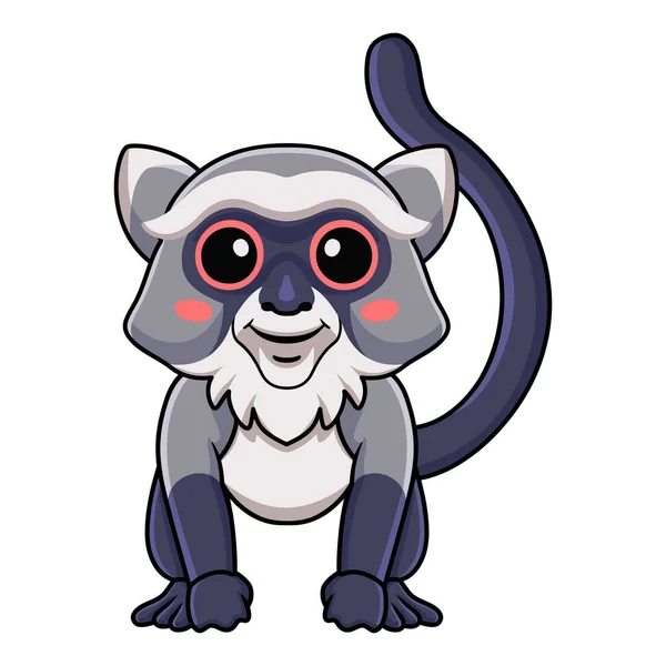 Εικονογράφηση Διάνυσμα Του Χαριτωμένο Samango Μαϊμού Κινουμένων Σχεδίων — Διανυσματικό Αρχείο