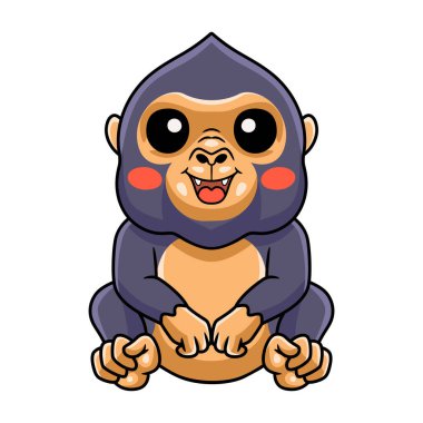 Küçük şirin King Kong çizgi filminin vektör çizimi