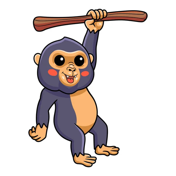 Desenho De Macaco Gibão De Mão Branca Bonito Sentado PNG , Animal