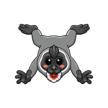 Şirin, küçük maymun çizgi filminin vektör çizimi