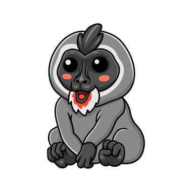 Şirin, küçük maymun çizgi filminin vektör çizimi