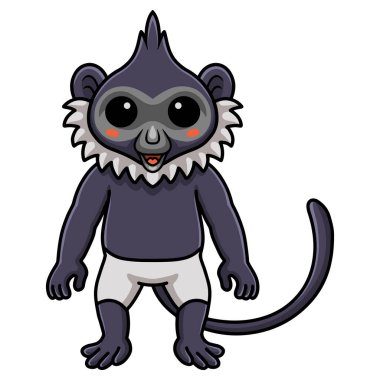 Şirin Delacour 'un Langur çizgi filminin vektör çizimi