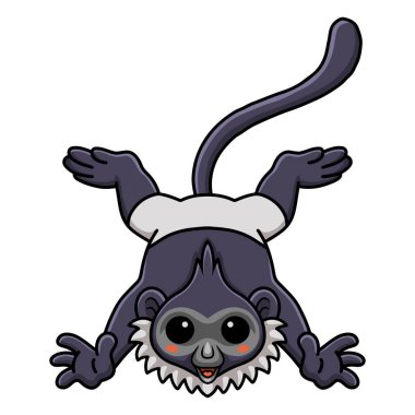 Şirin Delacour 'un Langur çizgi filminin vektör çizimi