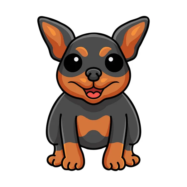 Vector Illustration Cute Russian Toy Dog Cartoon — Vector de stock