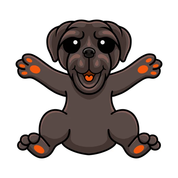 Vector Illustration Cute Neapolitan Mastiff Dog Cartoon — Vetor de Stock