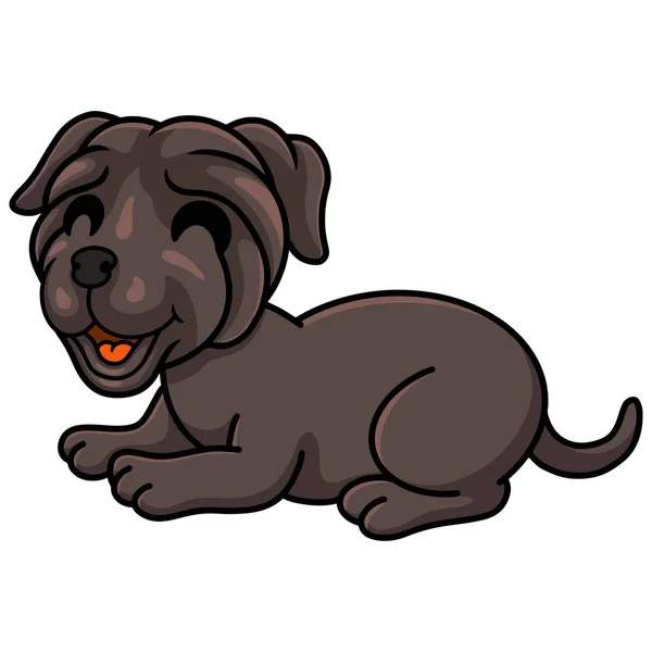 Vector Illustration Cute Neapolitan Mastiff Dog Cartoon — 图库矢量图片